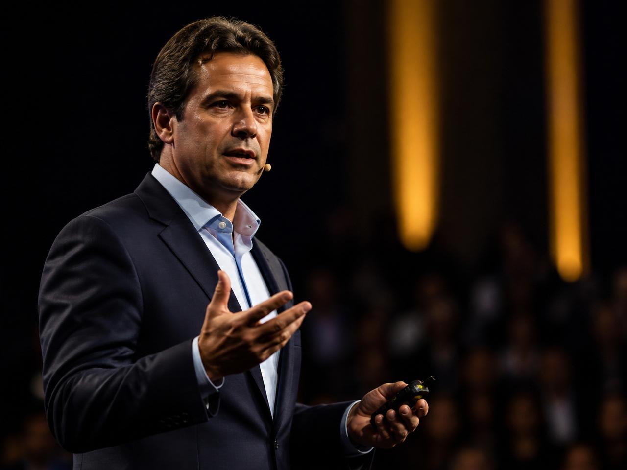 Hélio Morais palestrando em um evento